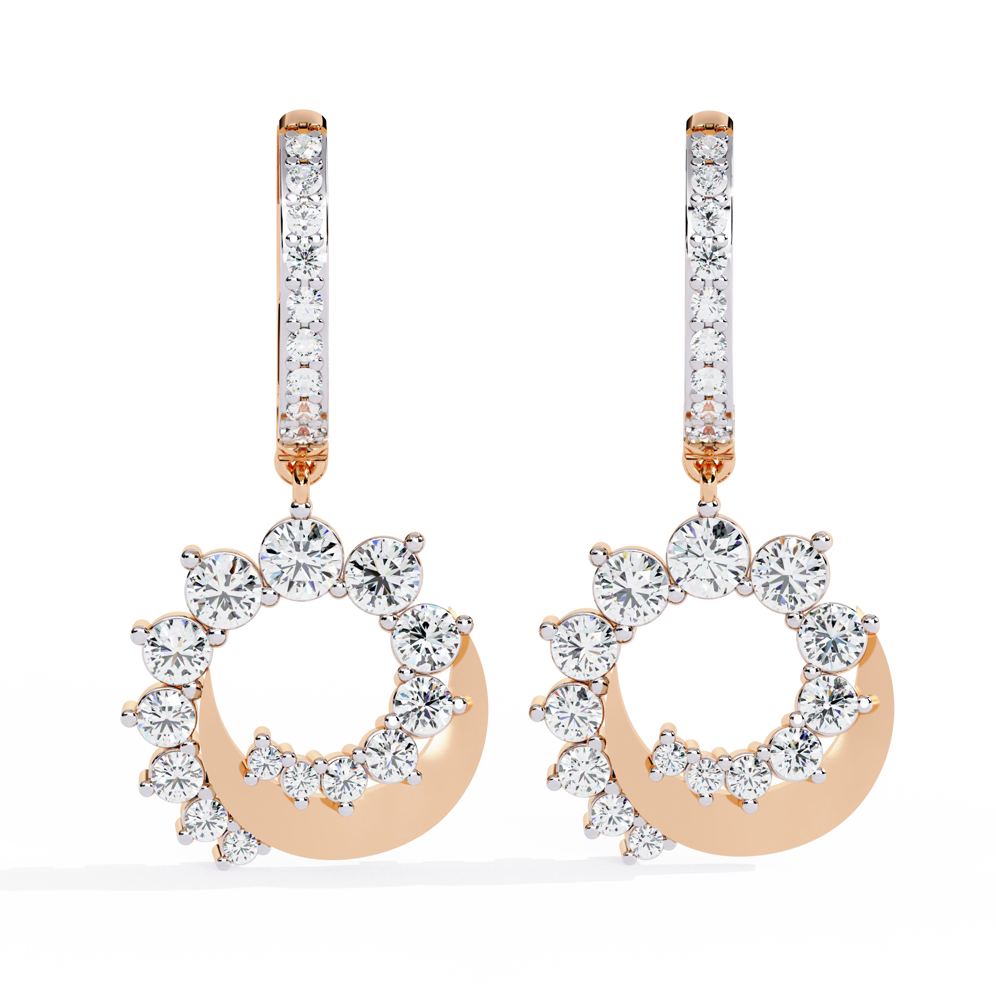 1ct Natural Diamond Earrings - Solitairekart